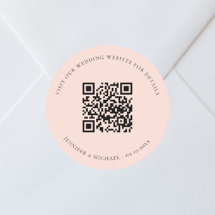 Adesivo Site de casamento Detalhes do código QR rsvp pêsse