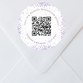 Adesivo Site de casamento Detalhes do código QR rsvp viole