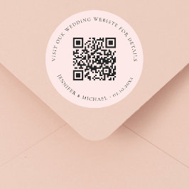 Adesivo Site de casamento Informações de detalhes sobre QR
