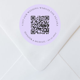 Adesivo Site de casamento QR informações de detalhes rsvp