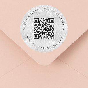 Adesivo Site de casamento QR informações detalhadas sobre 