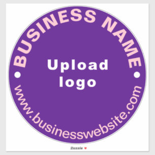 Adesivo Site de empresa na Web em Purple Large Round Vinyl