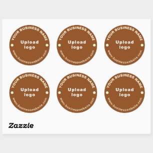 Adesivo Site de negócios no Brown Round Sticker