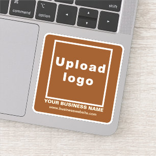 Adesivo Site de negócios no Brown Square Vinyl Sticker