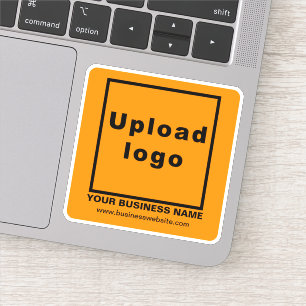 Adesivo Site de negócios no Orange Color Square Vinyl