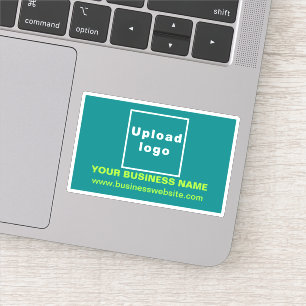 Adesivo Site de negócios no Retângulo Verde Teal Vinil