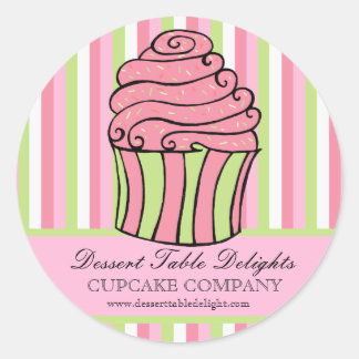 Adesivo Site de publicidade comercial em Stripes de cupcak