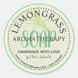Adesivo Site Personalizado do Soap de Aromaterapia com Lem