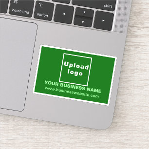 Adesivo Sítio Web Comercial no Retângulo Verde Vinil Stick