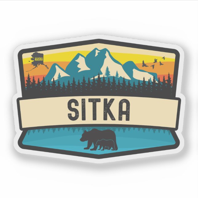 Adesivo Sitka, Alasca (Frente)
