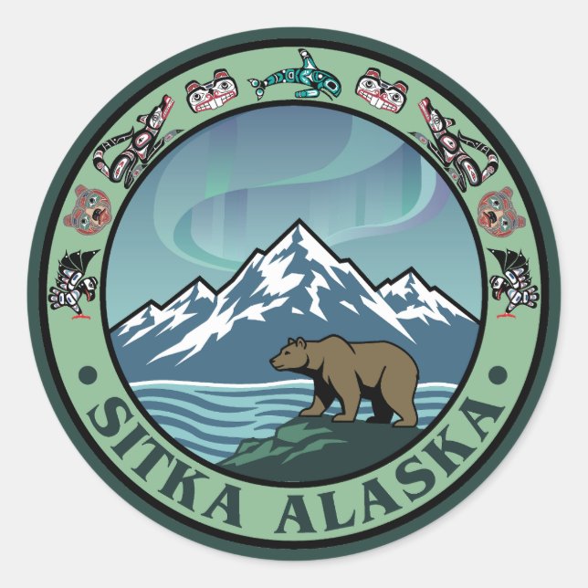Adesivo Sitka Alaska United States (Frente)