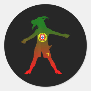 Adesivo Siuuu Cabra Real Bandeira de Portugal Futebol Home