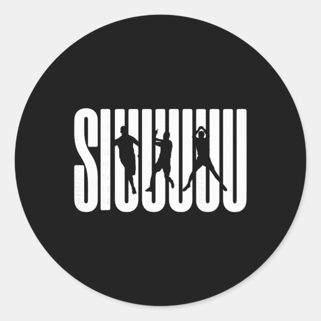 Adesivo Siuuu Soccer Lovers Present For Fan Kid's Boys  (Frente)