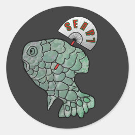 Adesivo Siuuucky Fã do SEA-R-7 Peixe-Bolha Paródia 