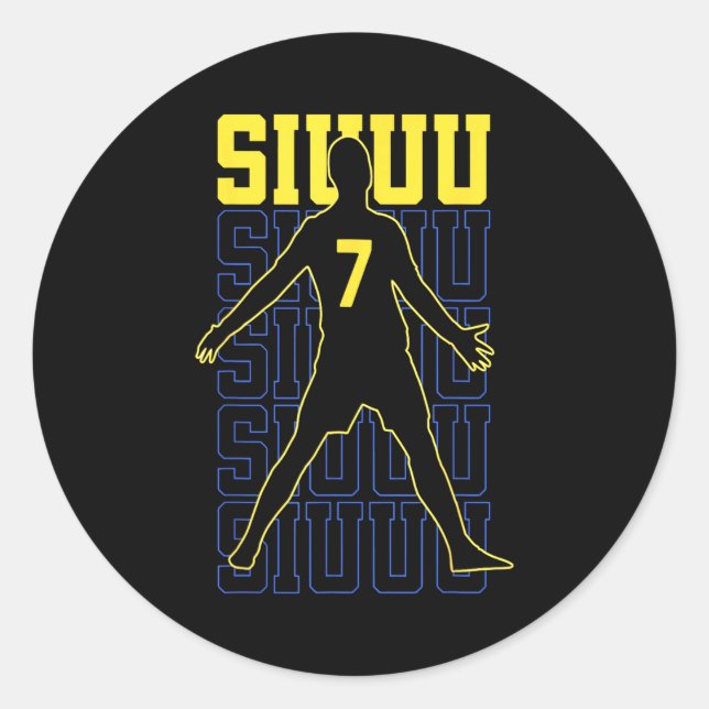 Adesivo Siuuuu Funny Soccer Present For Soccer Lovers Fans (Frente)