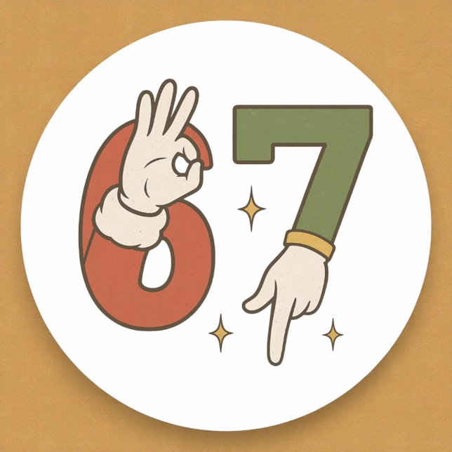 Adesivo Six Seven 67 6 7 Christmas Santa Elf Meme (Criador carregado)