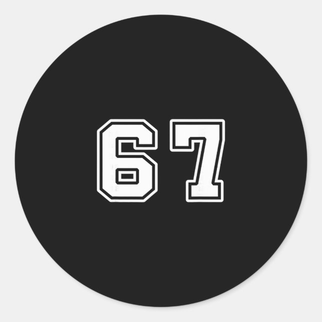Adesivo Six Seven 6 7 Meme 67  (Frente)