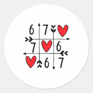 Adesivo Six Seven Gamer 67 Dia dos Namorados 6 7 Engraçado