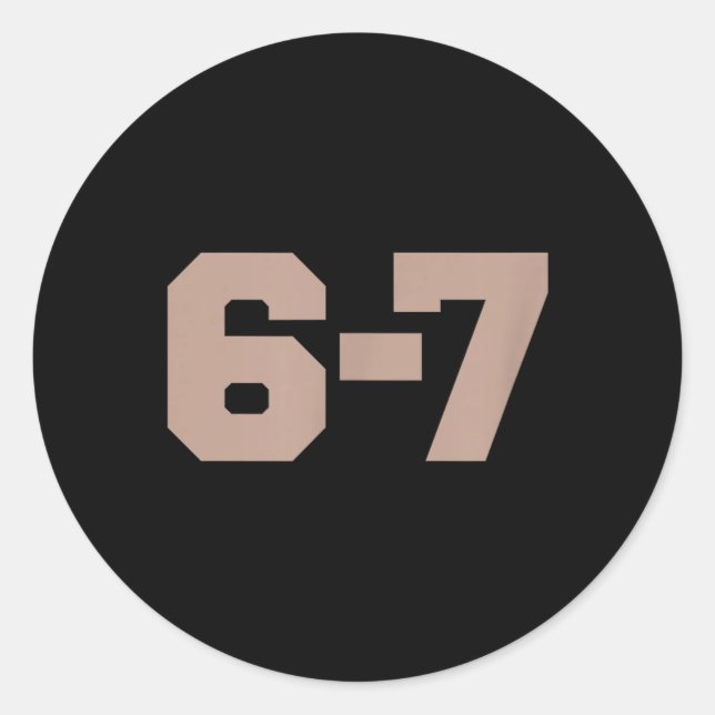 Adesivo Six Seven Trending 67 Logo _1  (Frente)