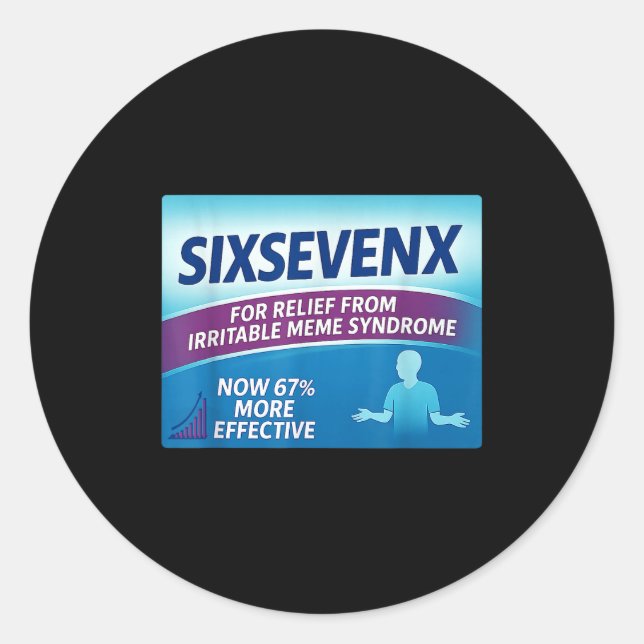 Adesivo Sixsevenx Relief From Meme Numbers Parody Teacher  (Frente)