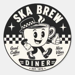Adesivo ska brew Coffee Club lanchonete –