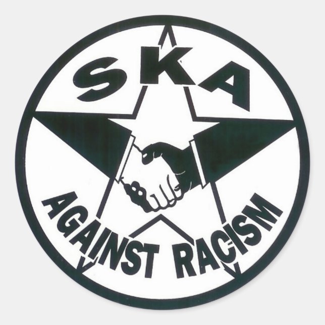Adesivo Ska contra o racismo (Frente)
