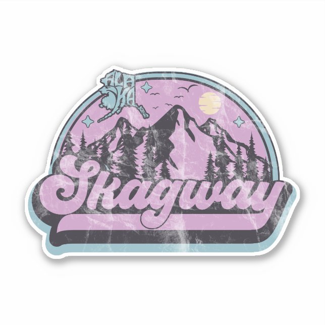 Adesivo Skagway, Alasca (Frente)