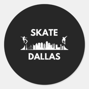 Adesivo Skate Dallas Tx Fãs de Skate Dallas Skyline