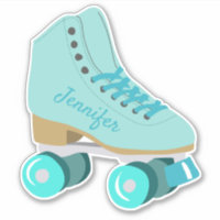Skate do cilindro do Quad Retro Azul Teal Personal
