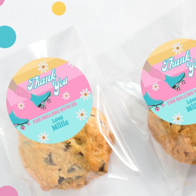 Adesivo Skate do cilindro Festa de aniversário retrógrada  (Criador carregado)