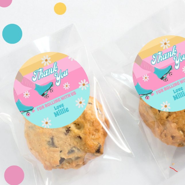 Adesivo Skate do cilindro Festa de aniversário retrógrada  (Criador carregado)