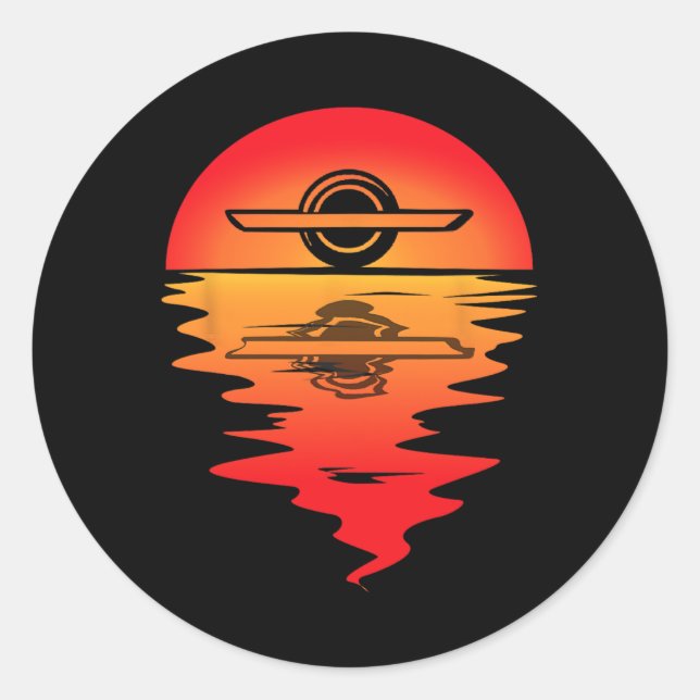 Adesivo Skate Elétrico Vintage Sunset Onewheel Float  (Frente)
