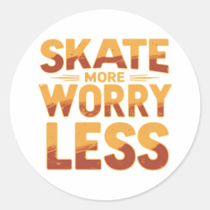 Adesivo Skate Mais, Menos Preocupante Cota De Skateboard R