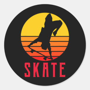 Adesivo Skate Retro Vintage Skateboarder Skateboarding 
