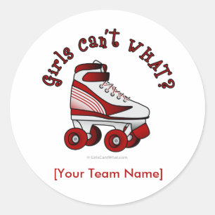 Adesivo Skate Roller Derby - Vermelho