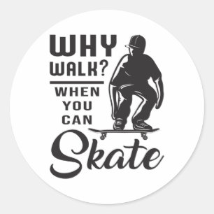 Adesivo Skateboard Kickflip Skating Skate Funny Gift Idea