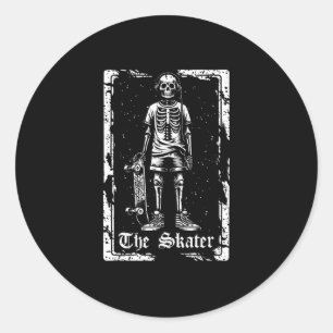 Adesivo Skateboard Skater Skateboarding - Esqueleto Tarot