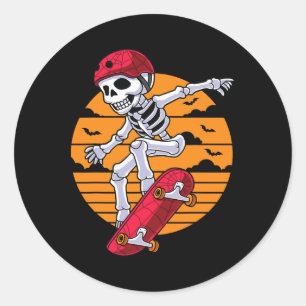 Adesivo Skateboard Skeleton Funny Skater
