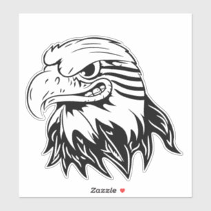 Adesivo Skateboard Smiling Bald Eagle