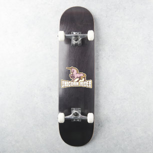 Adesivo Skateboard Yellow Unicorn Rider Sticker