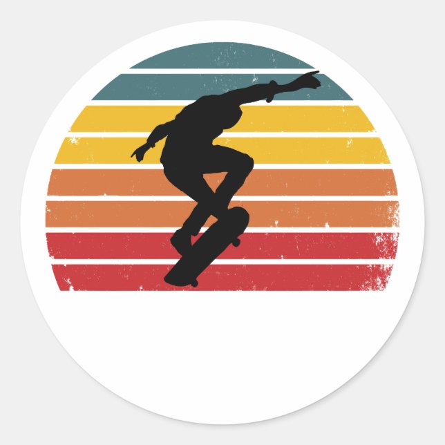 Adesivo Skateboarding Retro Vintage (Frente)