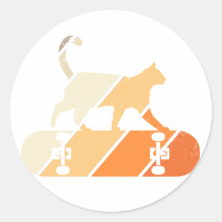 Adesivo Skater Cat Primo Walk Skateboard