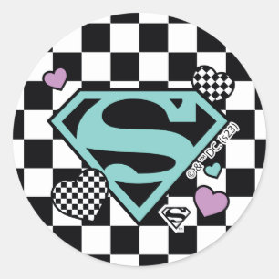 Adesivo Skater Girl Supergirl Hearts-Shield