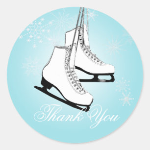 Adesivo Skates e flocos de neve de gelo
