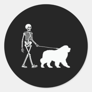 Adesivo Skeleton Andando Um Cachorro Terra Nova Saída