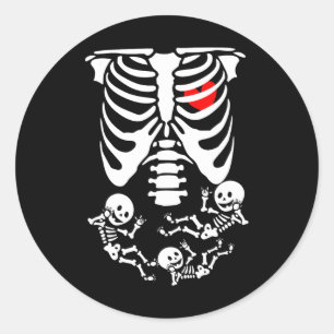 Adesivo Skeleton Baby Halloween Casais de gravidez