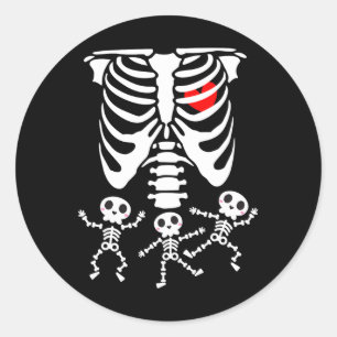 Adesivo Skeleton Baby Halloween Casais de gravidez
