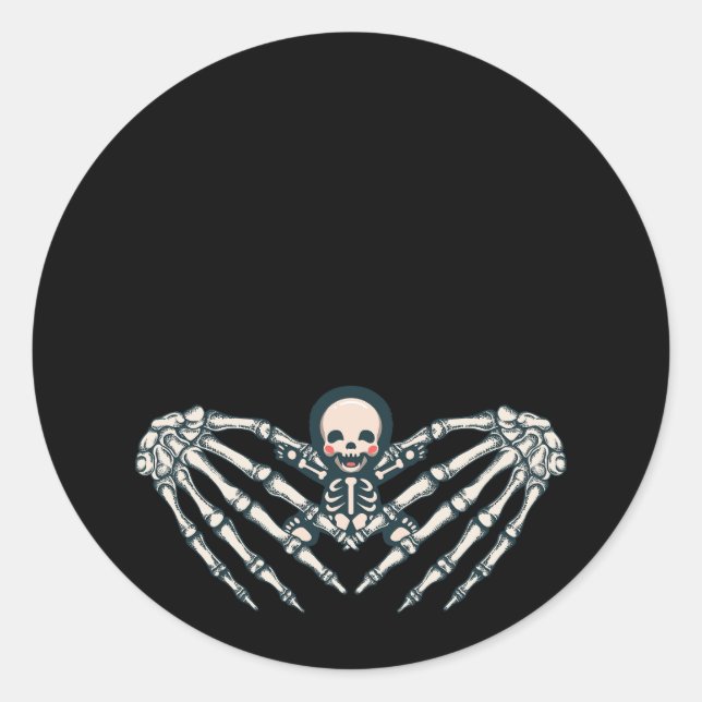 Adesivo Skeleton Baby Pregnant Xray Esqueleto bebê Mãe Hal (Frente)