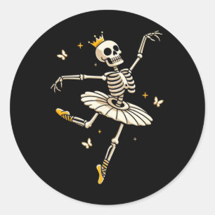 Adesivo Skeleton Ballerina Balé Dance Cute Halloween Cos