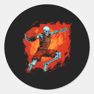 Adesivo Skeleton Basball Player Spooky Halloween